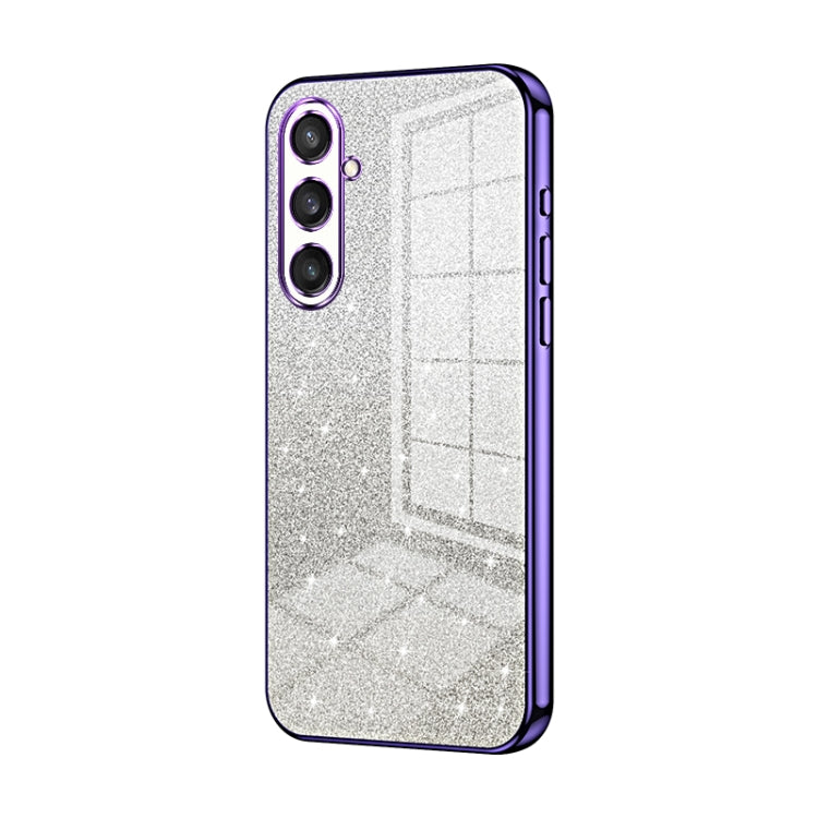 For Samsung Galaxy S23 FE 5G Gradient Glitter Powder Electroplated Phone Case(Purple) - Galaxy S23 FE 5G Cases by buy2fix | Online Shopping UK | buy2fix