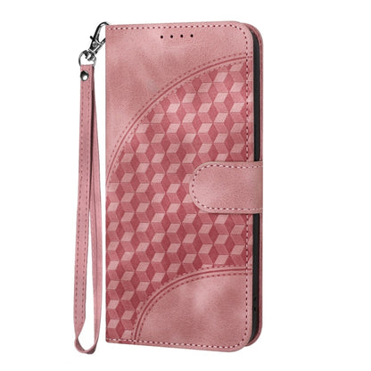 For iPhone 16 Pro YX0060 Elephant Head Embossed Phone Leather Case with Lanyard(Pink) - iPhone 16 Pro Cases by buy2fix | Online Shopping UK | buy2fix