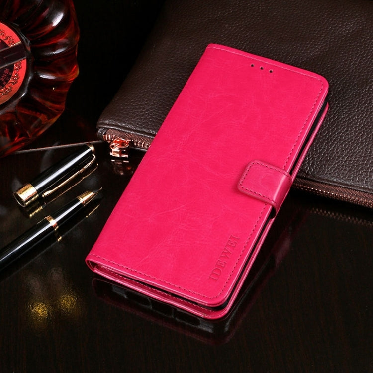 For Samsung Galaxy S24 Ultra 5G idewei Crazy Horse Texture Leather Phone Case(Rose Red) - Galaxy S24 Ultra 5G Cases by idewei | Online Shopping UK | buy2fix