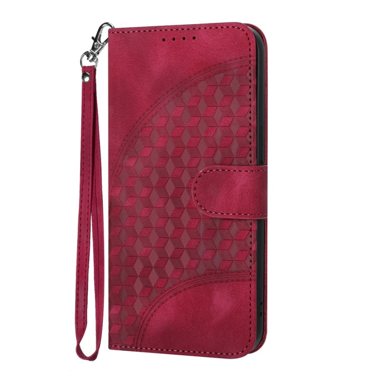 For Motorola Moto G Stylus 5G 2024 YX0060 Elephant Head Embossed Phone Leather Case with Lanyard(Rose Red) - Motorola Cases by buy2fix | Online Shopping UK | buy2fix