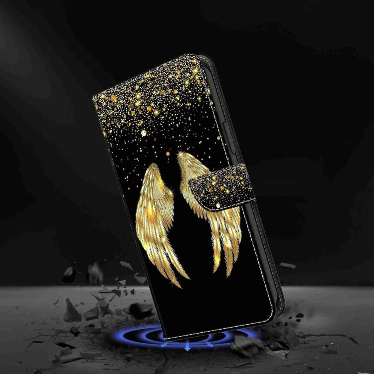 For Honor Magic5 Pro Crystal 3D Shockproof Protective Leather Phone Case(Golden Wings) - Honor Cases by buy2fix | Online Shopping UK | buy2fix