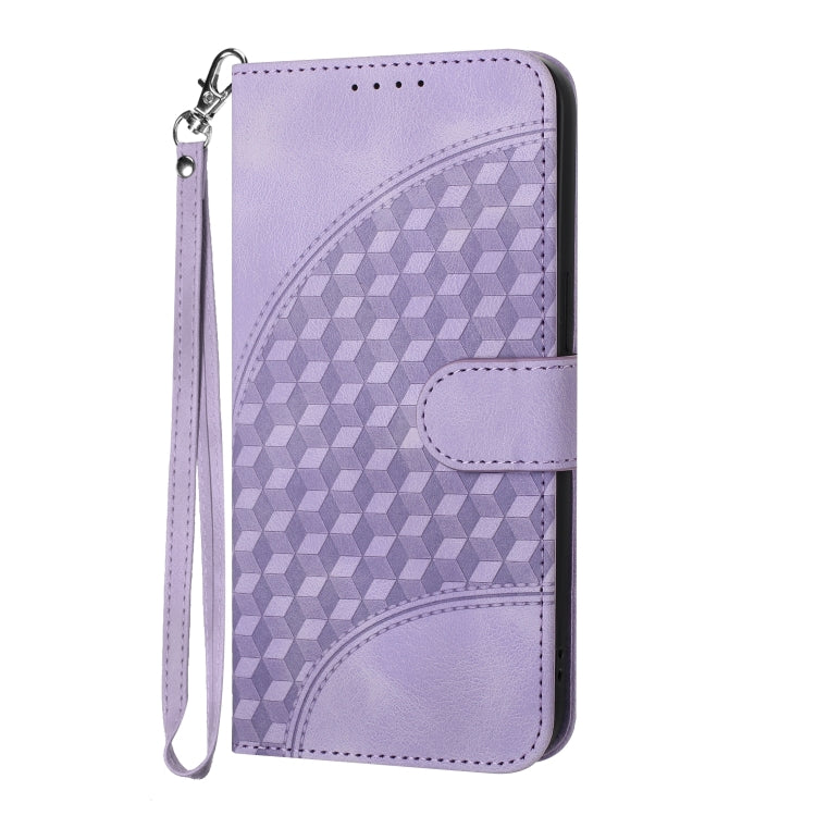 For Google Pixel 9 Pro YX0060 Elephant Head Embossed Phone Leather Case with Lanyard(Light Purple) - Google Cases by buy2fix | Online Shopping UK | buy2fix