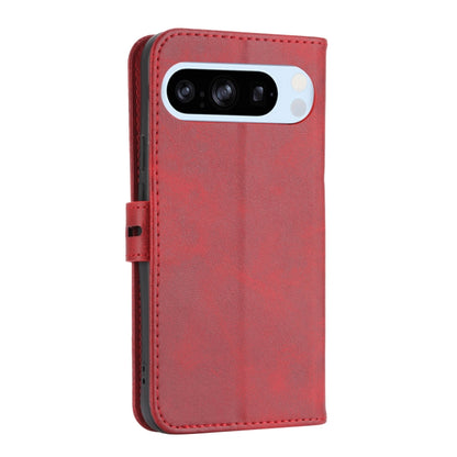 For Google Pixel 9 Embossed Happy Cat Pattern Flip Leather Phone Case(Red) - Google Cases by buy2fix | Online Shopping UK | buy2fix