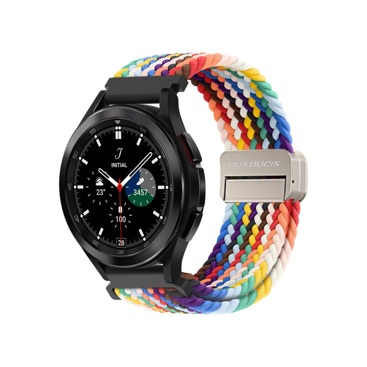 DUX DUCIS Mixture Pro Series Magnetic Buckle Nylon Braid Watch Band, Size:20mm(Rainbow) - 20mm Bands by DUX DUCIS | Online Shopping UK | buy2fix