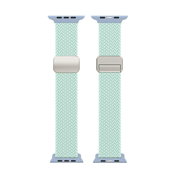 For Apple Watch Series 9 45mm DUX DUCIS Mixture Pro Series Magnetic Buckle Nylon Braid Watch Band(Light Mint) - Watch Bands by DUX DUCIS | Online Shopping UK | buy2fix