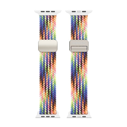 For Apple Watch Series 5 44mm DUX DUCIS Mixture Pro Series Magnetic Buckle Nylon Braid Watch Band(New Rainbow) - Watch Bands by DUX DUCIS | Online Shopping UK | buy2fix