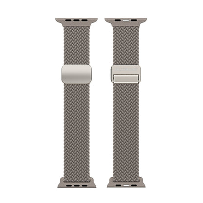 For Apple Watch Series 10 46mm DUX DUCIS Mixture Pro Series Magnetic Buckle Nylon Braid Watch Band(Clay) - Watch Bands by DUX DUCIS | Online Shopping UK | buy2fix