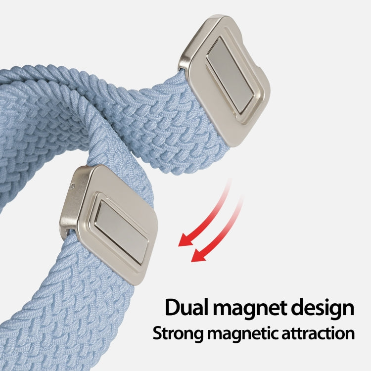 For Apple Watch Series 10 46mm DUX DUCIS Mixture Pro Series Magnetic Buckle Nylon Braid Watch Band(Light Blue) - Watch Bands by DUX DUCIS | Online Shopping UK | buy2fix