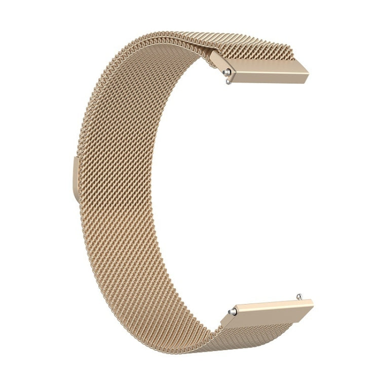 For Huami Amazfit GTS 20mm / Bip U Pro Milanese Magnetic Metal Watch Band (Champagne Gold) - Watch Bands by buy2fix | Online Shopping UK | buy2fix