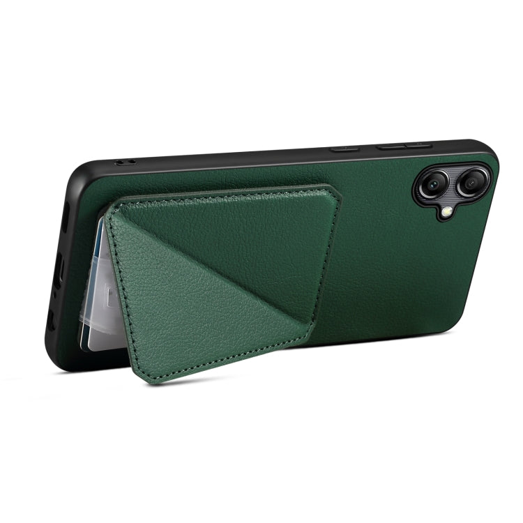 For Samsung Galaxy A53 5G Denior Imitation Calf Leather Back Phone Case with Holder(Green) - Galaxy Phone Cases by Denior | Online Shopping UK | buy2fix