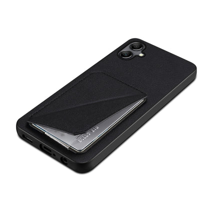 For Samsung Galaxy S24 Ultra 5G Denior Imitation Calf Leather Back Phone Case with Holder(Black) - Galaxy S24 Ultra 5G Cases by Denior | Online Shopping UK | buy2fix