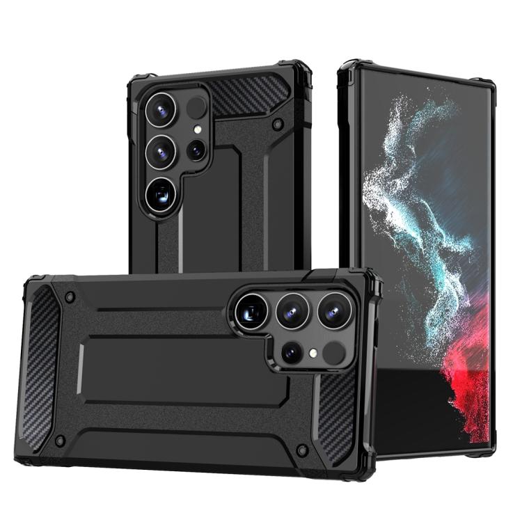 For Samsung Galaxy S25 Ultra 5G Magic Armor TPU Hybrid PC Phone Case(Black) - Galaxy S25 Ultra 5G Cases by buy2fix | Online Shopping UK | buy2fix