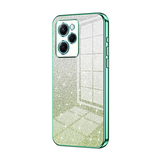 For Xiaomi Redmi Note 12 Pro Speed Gradient Glitter Powder Electroplated Phone Case(Green) - Xiaomi Cases by buy2fix | Online Shopping UK | buy2fix