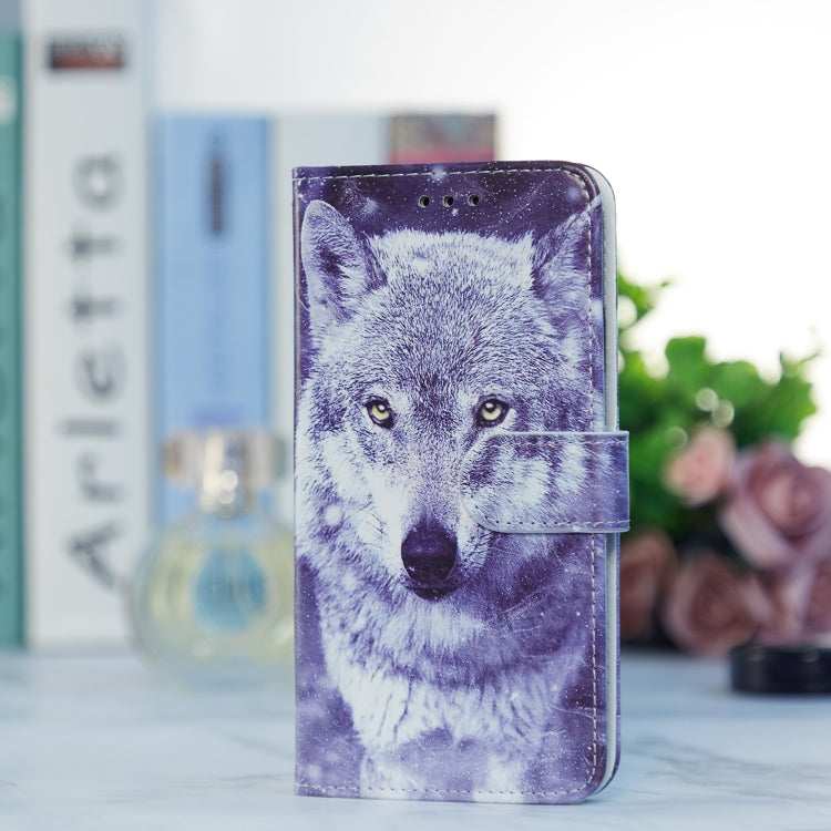 For Blackview A53 Pro Painted Pattern Horizontal Flip Leather Phone Case(White Wolf) - More Brand by buy2fix | Online Shopping UK | buy2fix