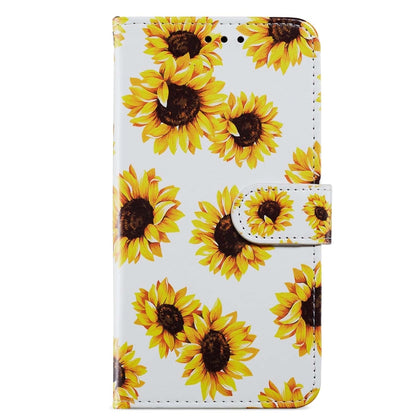 For Blackview A53 Pro Painted Pattern Horizontal Flip Leather Phone Case(Sunflower) - More Brand by buy2fix | Online Shopping UK | buy2fix