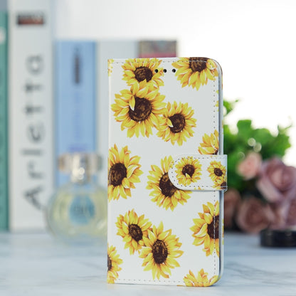 For Blackview A53 Pro Painted Pattern Horizontal Flip Leather Phone Case(Sunflower) - More Brand by buy2fix | Online Shopping UK | buy2fix