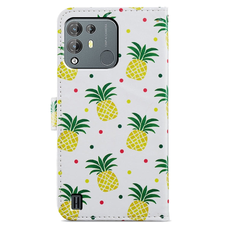 For Blackview A55 Pro Painted Pattern Horizontal Flip Leather Phone Case(Pineapple) - More Brand by buy2fix | Online Shopping UK | buy2fix