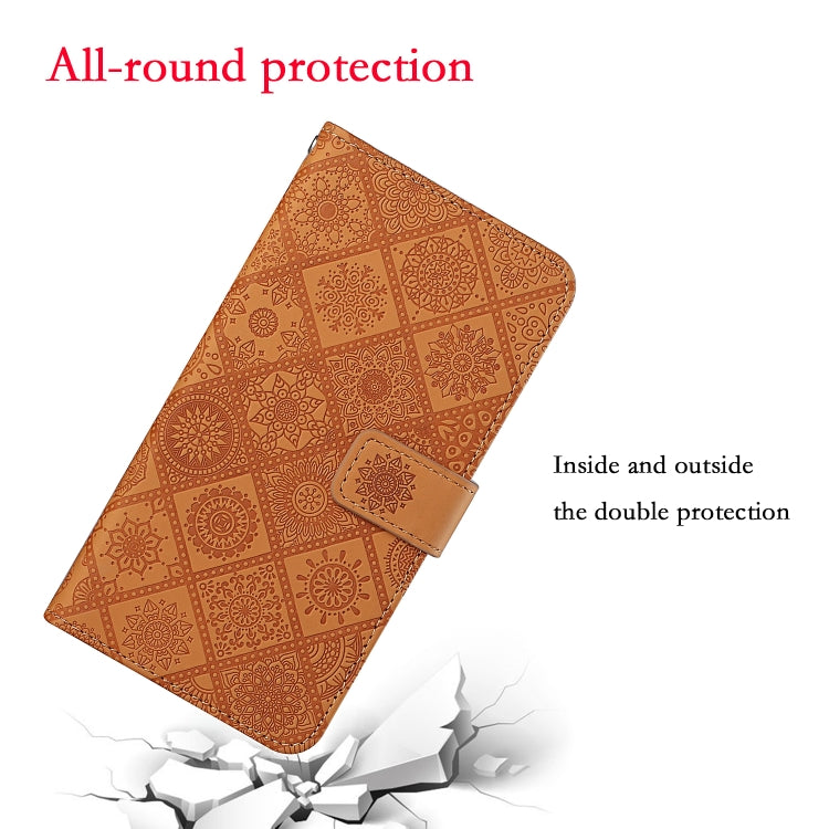 For Google Pixel 9 Pro XL Ethnic Style Embossed Pattern Leather Phone Case(Brown) - Google Cases by buy2fix | Online Shopping UK | buy2fix