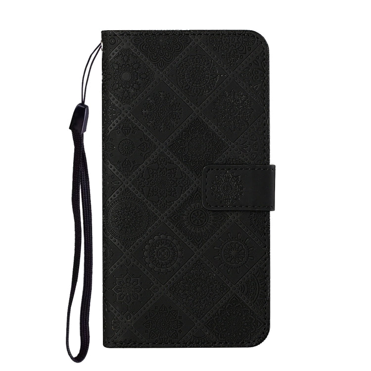 For Google Pixel 9 / 9 Pro Ethnic Style Embossed Pattern Leather Phone Case(Black) - Google Cases by buy2fix | Online Shopping UK | buy2fix