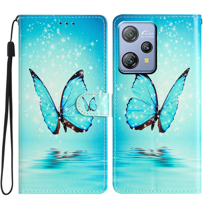 For Blackview A53 Pro Colored Drawing Leather Phone Case(Blue Butterfly) - More Brand by buy2fix | Online Shopping UK | buy2fix