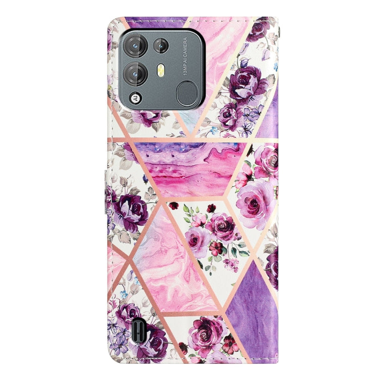 For Blackview A55 Pro Colored Drawing Leather Phone Case(Purple Marble) - More Brand by buy2fix | Online Shopping UK | buy2fix