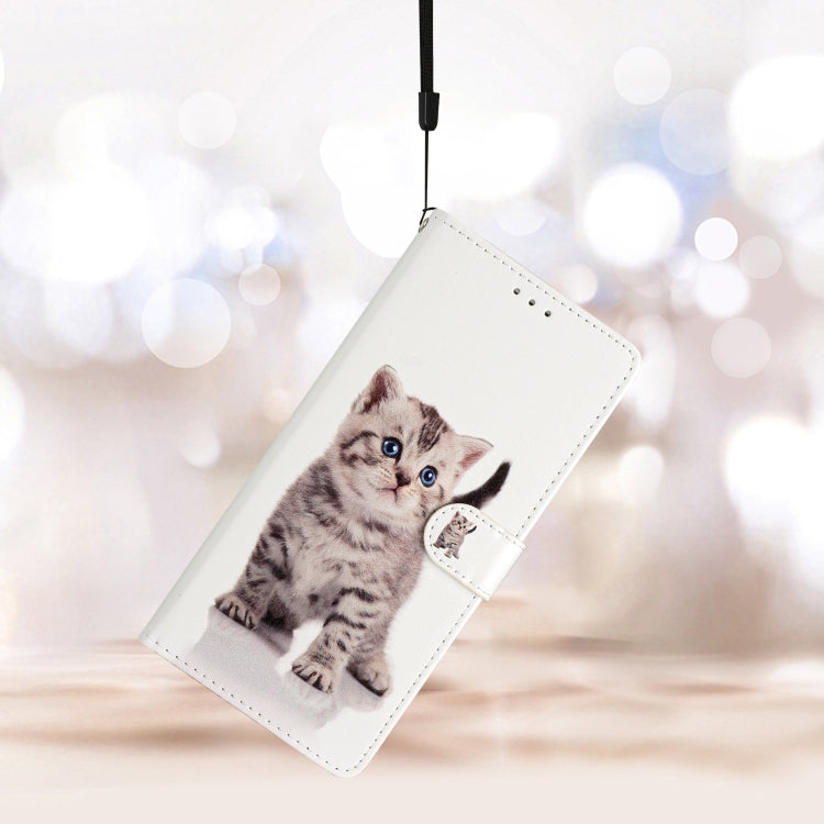 For Blackview A55 Pro Colored Drawing Leather Phone Case(Little Tabby Cat) - More Brand by buy2fix | Online Shopping UK | buy2fix