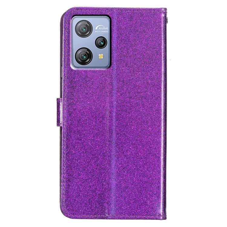 For Blackview A53 Pro Glitter Powder Flip Leather Phone Case(Purple) - More Brand by buy2fix | Online Shopping UK | buy2fix