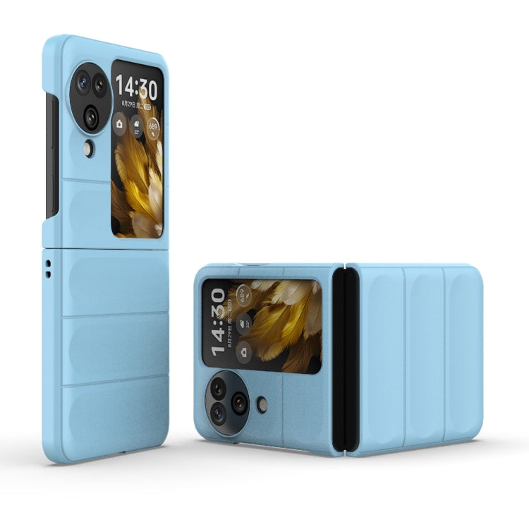 For OPPO Find N3 Flip Magic Shield Fold PC Shockproof Phone Case(Light Blue) - Find N3 Flip Cases by buy2fix | Online Shopping UK | buy2fix