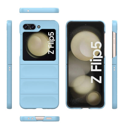 For Samsung Galaxy Z Flip5 5G Magic Shield Fold PC Shockproof Phone Case(Light Blue) - Galaxy Z Flip5 Cases by buy2fix | Online Shopping UK | buy2fix