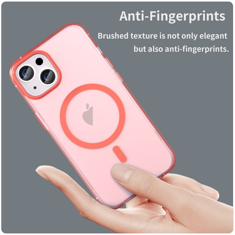 For iPhone 16 Plus MagSafe Frosted Translucent TPU + PC Full Coverage Phone Case(Red) - iPhone 16 Plus Cases by buy2fix | Online Shopping UK | buy2fix