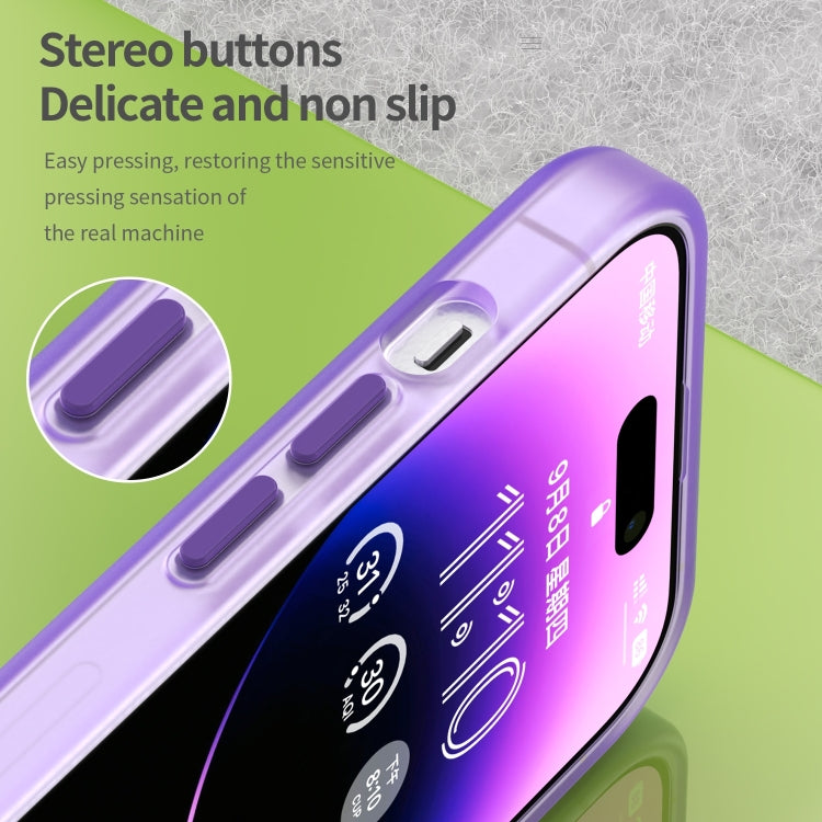 For iPhone 16 Pro MagSafe Frosted Translucent TPU + PC Full Coverage Phone Case(Dark Purple) - iPhone 16 Pro Cases by buy2fix | Online Shopping UK | buy2fix