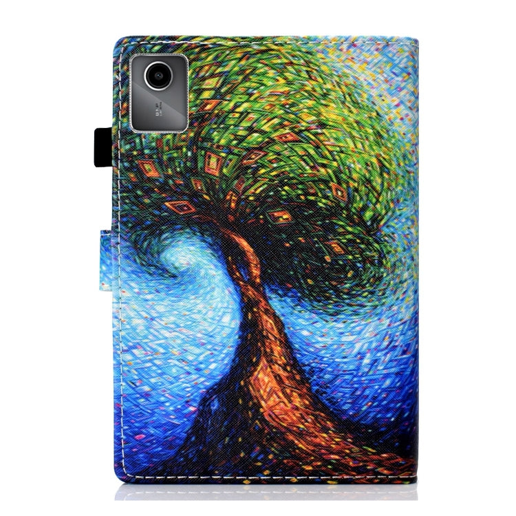 For Lenovo Tab M11/ Xiaoxin Pad 11 2024 Coloured Drawing Stitching Smart Leather Tablet Case(Abstract Tree) - Lenovo by buy2fix | Online Shopping UK | buy2fix