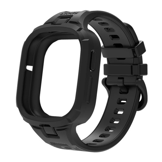 For Honor Watch 4 Solid Color Integrated TPU Watch Band(Black) - Watch Bands by buy2fix | Online Shopping UK | buy2fix