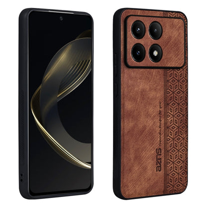 For Xiaomi Redmi K70 Pro AZNS 3D Embossed Skin Feel Phone Case(Brown) - K70 Pro Cases by AZNS | Online Shopping UK | buy2fix