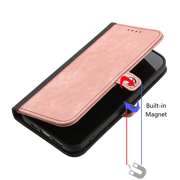 For Google Pixel 9 Side Buckle Double Fold Hand Strap Leather Phone Case(Pink) - Google Cases by buy2fix | Online Shopping UK | buy2fix