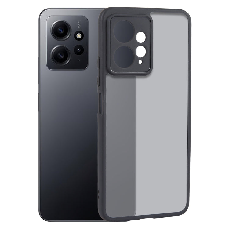 For Xiaomi Redmi Note 12 4G Fine Pore Matte Black TPU + PC Phone Case - Xiaomi Cases by buy2fix | Online Shopping UK | buy2fix