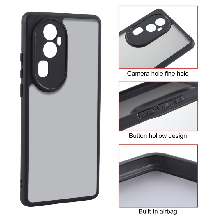 For OPPO Reno10 Pro+ Fine Pore Matte Black TPU + PC Phone Case - OPPO Cases by buy2fix | Online Shopping UK | buy2fix