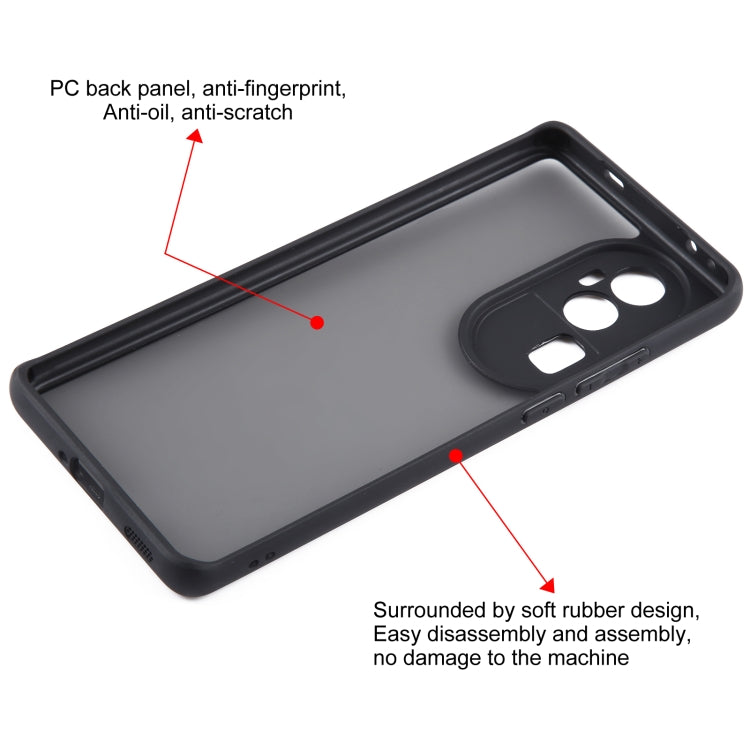 For OPPO Reno10 Pro+ Fine Pore Matte Black TPU + PC Phone Case - OPPO Cases by buy2fix | Online Shopping UK | buy2fix