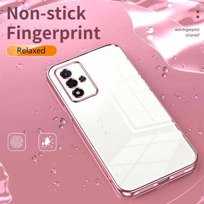 For OPPO A93s 5G Transparent Plating Fine Hole Phone Case(Gold) - OPPO Cases by buy2fix | Online Shopping UK | buy2fix