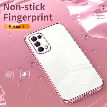 For OPPO Reno5 Pro Transparent Plating Fine Hole Phone Case(Transparent) - OPPO Cases by buy2fix | Online Shopping UK | buy2fix