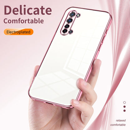 For OPPO Reno3 5G / Find X2 Lite Transparent Plating Fine Hole Phone Case(Gold) - OPPO Cases by buy2fix | Online Shopping UK | buy2fix