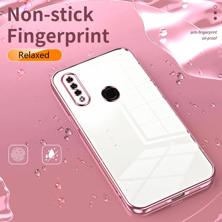 For OPPO A8 / A31 2020 Transparent Plating Fine Hole Phone Case(Black) - OPPO Cases by buy2fix | Online Shopping UK | buy2fix