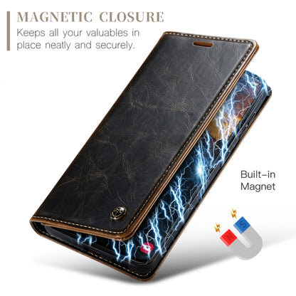 For Samsung Galaxy S24+ 5G CaseMe 003 Crazy Horse Texture Flip Leather Phone Case(Coffee) - Galaxy S24+ 5G Cases by CaseMe | Online Shopping UK | buy2fix