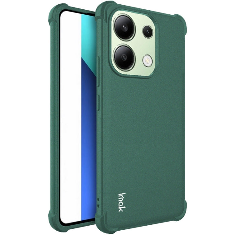 For Xiaomi Redmi Note 13 4G Global imak Shockproof Airbag TPU Phone Case(Matte Green) - Note 13 Cases by imak | Online Shopping UK | buy2fix