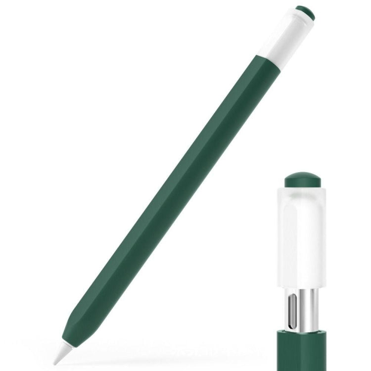 For Apple Pencil (USB-C) Jelly Silicone Stylus Pen Protective Cover(Dark Green) - Pencil Accessories by buy2fix | Online Shopping UK | buy2fix