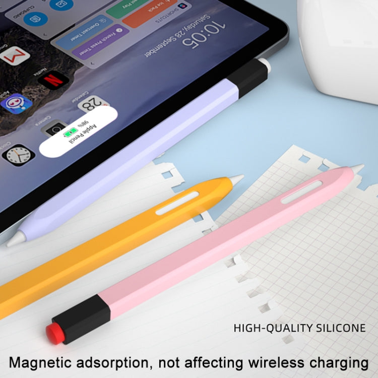 For Apple Pencil 2 Retro Pencil Style Stylus Pen Protective Case(Sky Blue) - Pencil Accessories by buy2fix | Online Shopping UK | buy2fix