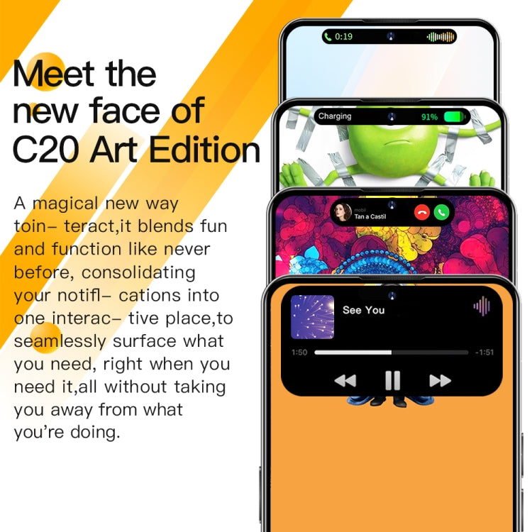 C20 Art Edition, 3GB+32GB, 6.53 inch Face Identification Android 8.1 MTK6753 Octa Core , Network: 4G, Dual SIM(Black) -  by buy2fix | Online Shopping UK | buy2fix