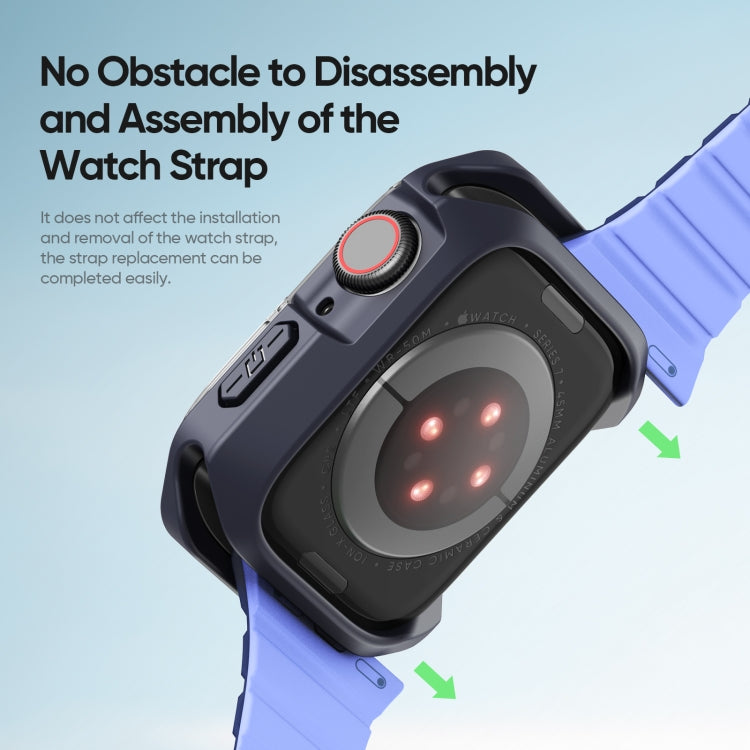 For Apple Watch 4 / 5 / 6 / SE 40mm DUX DUCIS Tamo Series Hollow PC + TPU Watch Protective Case(Transparent Midnight) - Watch Cases by DUX DUCIS | Online Shopping UK | buy2fix