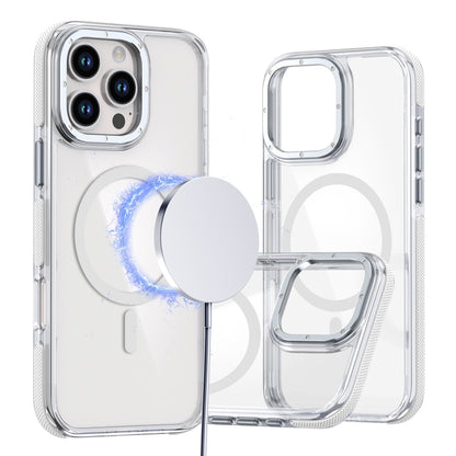 For iPhone 16 Pro Dual-Color Clear Acrylic Hybrid TPU MagSafe Phone Case(Transparent) - iPhone 16 Pro Cases by buy2fix | Online Shopping UK | buy2fix