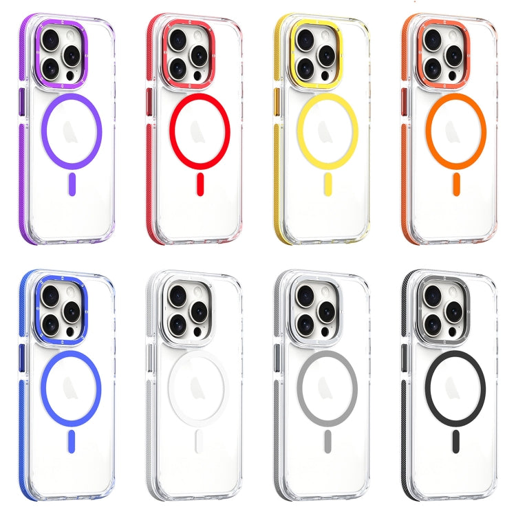 For iPhone 13 Pro Max Dual-Color Clear Acrylic Hybrid TPU MagSafe Phone Case(Yellow) - iPhone 13 Pro Max Cases by buy2fix | Online Shopping UK | buy2fix